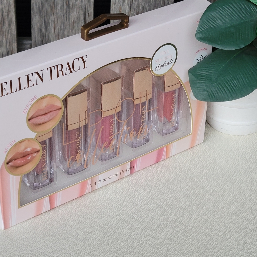 Ellen Tracy Lip Gloss Collection - Vibrant Pink and Red Hues - Picture 4 of 5